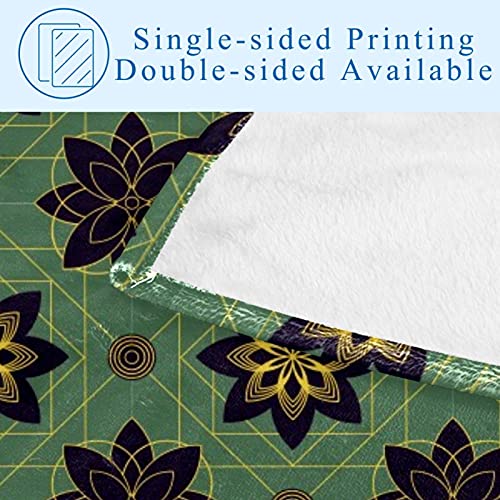 Plaid lit et canapé chaud vert doux couverture de plage vintage