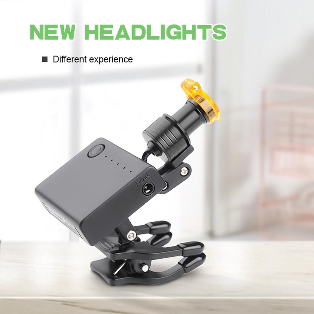 EustomA DY-011 5W LED Headlight - Cordless Clip-On Light For Binocular Loupes & Eyewear
