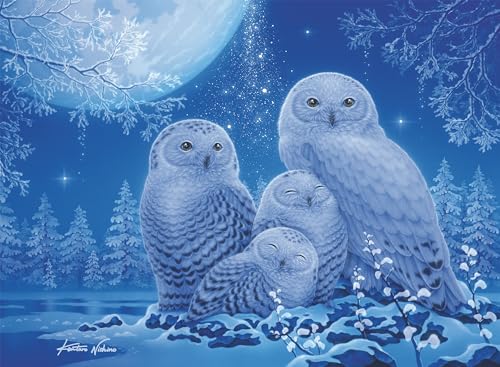 Ravensburger - Puzzle 500 pièces - Chouettes au Clair de Lune