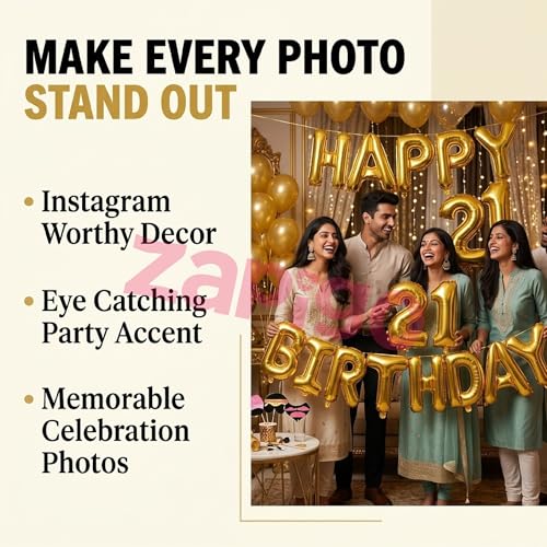 Image of Balloonistics Gold 40-Inch Foil Number 19 Balloon - Helium or Air Fill for 19th Birthday, Anniversary Party Decoration, Photo Booth Backdrop, Cake Table Decor