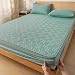 Sabana Bajera con Elástico Total Cama King, Sábana De Algodón Impermeable, Funda De Colchón Acolchada, Protector De Sábana Ajustable Elástico para Apartamento De Dormitorio, Azul, 150 * 200 cm