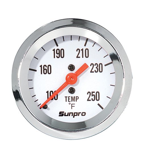 Sunpro CP8207 Mechanical Water/Oil Temperature Styleline Gauge White