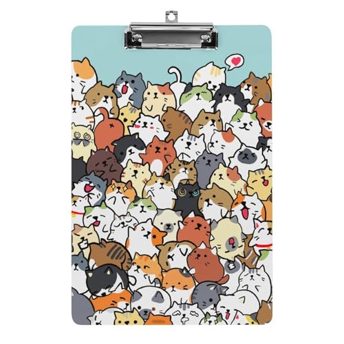 クリップボード 猫柄 かわいい 面白い ネコ A4サイズ対応 クリップファイル バインダークリップ 用箋ばさみ ファイルボード メモ帳 縦型 書類整理 おしゃれ かわいい 筆記 多機能 壁掛け プレゼント