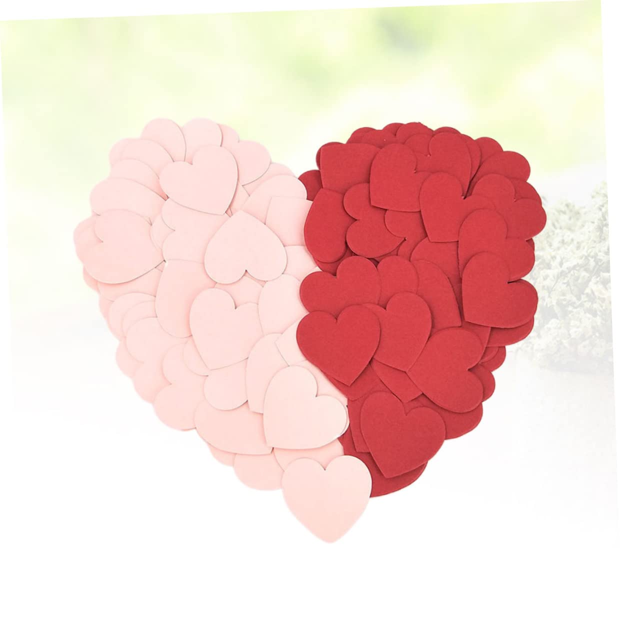 jojofuny 1200pezzi Confetti Forma Di Cuore Mini Per Decorazioni Feste Di Compleanno e Matrimonio Rosso Rosa Accessori Per Eventi Felici
