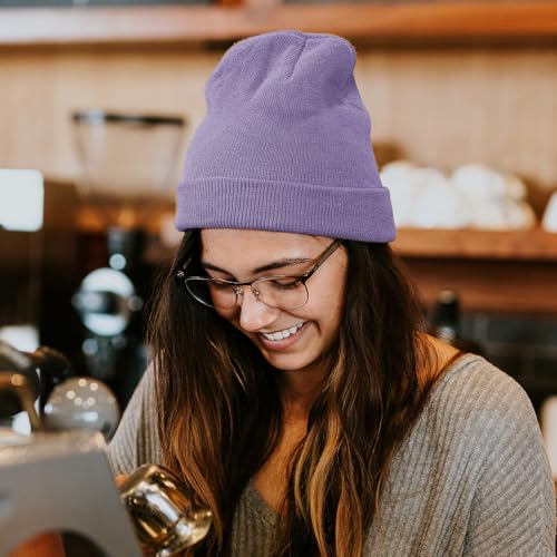 Image of Rosoz Beanie for Men Women Cuffed Knit Hat Winter Beanies Skull Cap Unisex