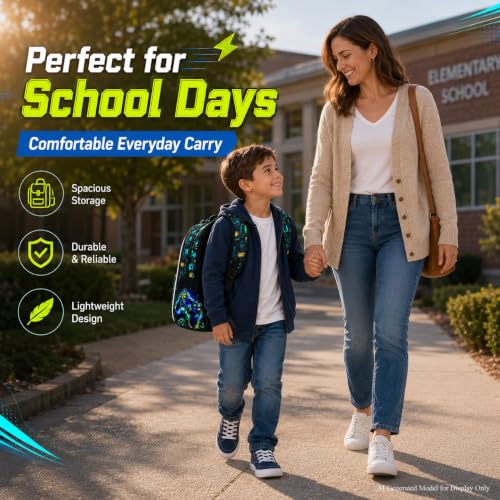 Image of UFNDC 3PCS Boys Backpack,16 inchKids Dinosaur Bookbag with Lunch Box, School Bag for Elementary Toddler