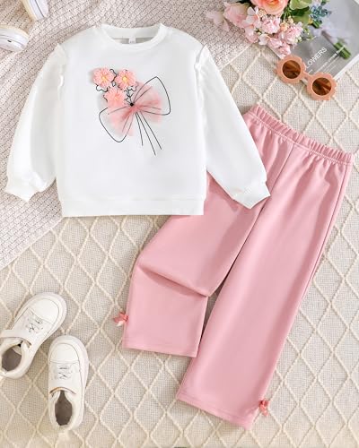 Toddler Girl Clothes Kids Winter Fall Outfit Long Sleeve Sweatshirt Pants Set Girls Clothing Set4