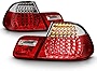 ACANII - For 2004-2006 BMW E46 325Ci 330Ci M3 2-Door Coupe Red Clear LED Tail Lights Brake Lamps Pair Set Left+Right