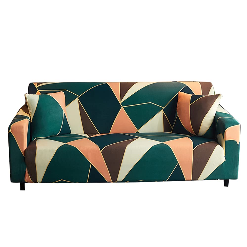 MIDODO Printed Couch Cover Stretch Sofa Covers Patterned Sofas Seater Slipcovers for 3 Cushion Couch Set LJJ (3 Seater/Large 2 Seater)