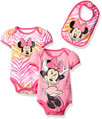 Disney Baby Girls' Minnie Mouse Three-Piece Set, Orchid Pink, 0-3 Months