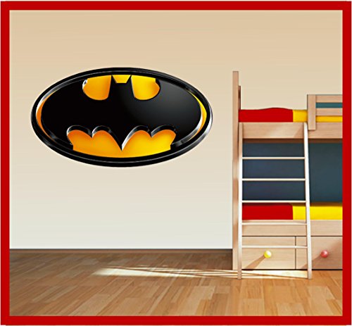 Autocollant mural en vinyle avec logo Batman Taille XL 425 x 775 mm