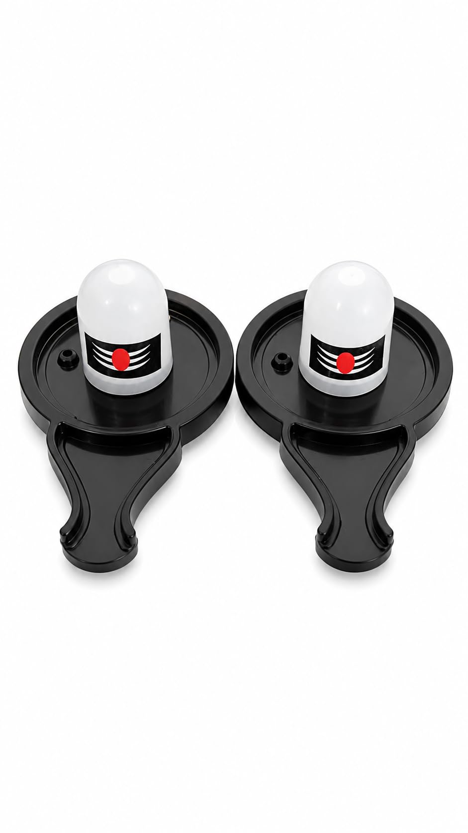 Smart LED Water Sensor Shivling | Automatic Water Flow Decorative Shivling with LED Light & Fountain Feature for Home Temple & Office Decor (2 PC)-image-0