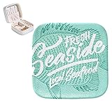 Schmuckkästchen aus PU-Leder, kleines Schmuckkästchen, Frische, lokale Meeresfrüchte, Fisch-Design