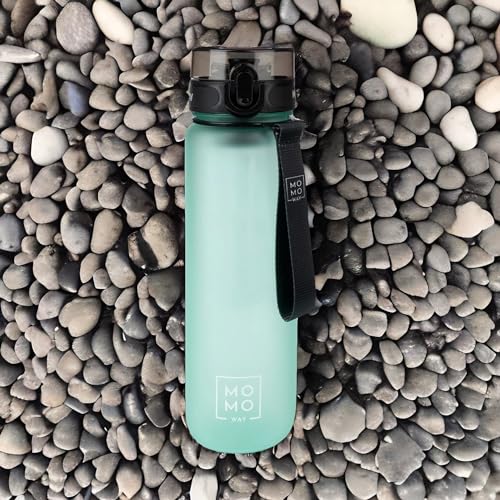 MOMO WAY Drinking Bottle Tritan Water Bottle BPA Free Reusable for School Sports Fitness Gym Easy Closure Gift for Men Women and Children Turquoise 1000ml - Image 3