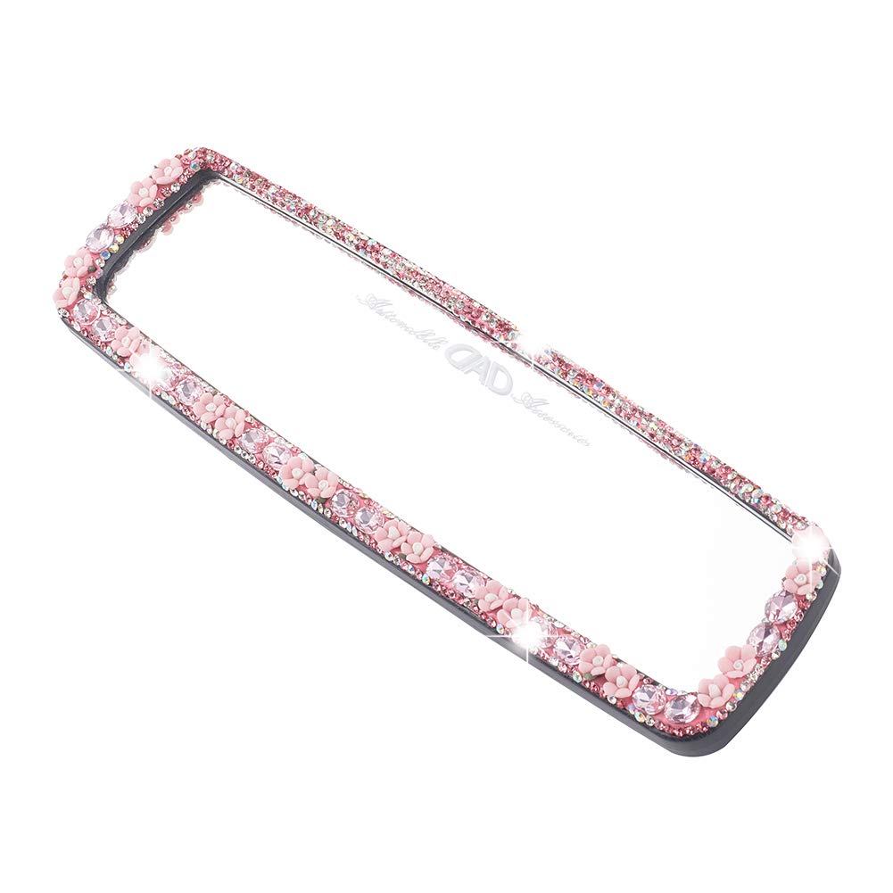 Rétroviseur De Voiture Strass Bling - Couverture Avec Cristaux, Design Ruban, Universel, Pour Femme, Décoration Intérieur Auto