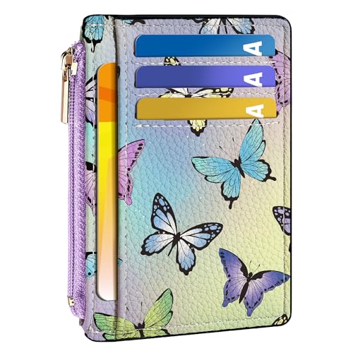 Image of Tipmile Womens Credit Card Holder Wallet, Small Slim RFID Blocking Sleeve | Mini Tiny Cute ID Case, Minimalist Zipper Pocket Wallet, Thin Coin Purse, Mothers Gift