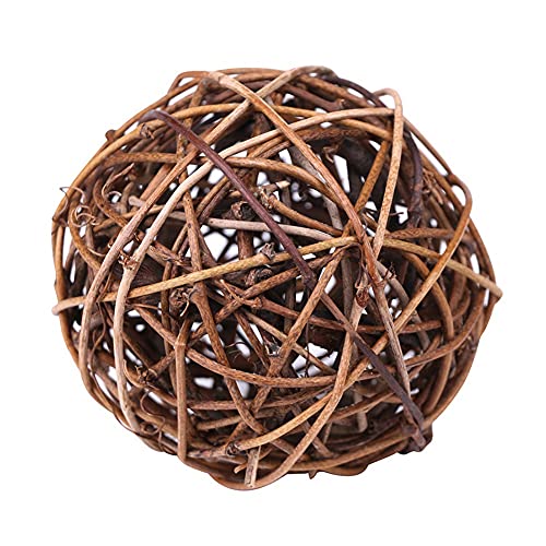 3 Boules De Rotin En Osier, Boules De Vigne Naturelles Faites à La Main, Orbes De Brindilles Pour Remplissage De Bol Et De Vase, Ornements De Boule Décoratifs Rustiques Pour Jardin, Mariage Cover