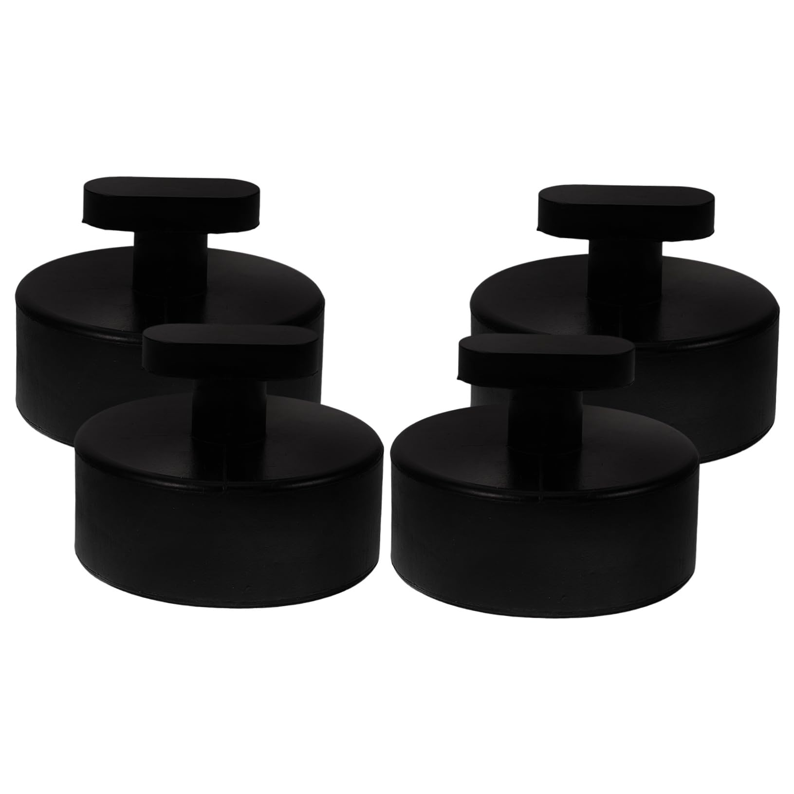 NUOBESTY 4 Set Blocco Di Gomma Accessori Per Auto Cavalletti Per Cric Per Auto Pastiglie Supportare Il Cuscinetto Di Gomma Martinetto Da Pavimento Gomma Da Cancellare Nero 4 Pezzi*4