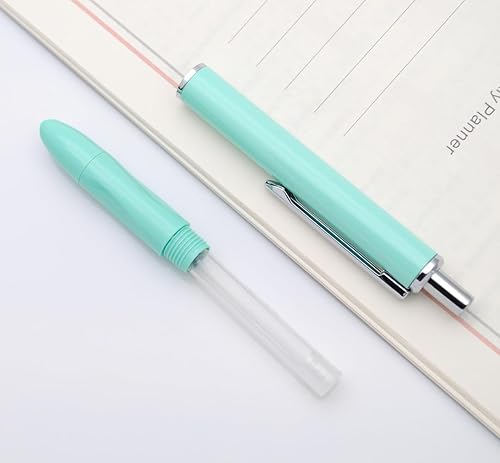 Vista 7 de OASO K016 - Juego de pluma estilográfica retráctil de 0.020 in con 4 cartuchos de tinta azul, escritura suave para estudiantes escolares