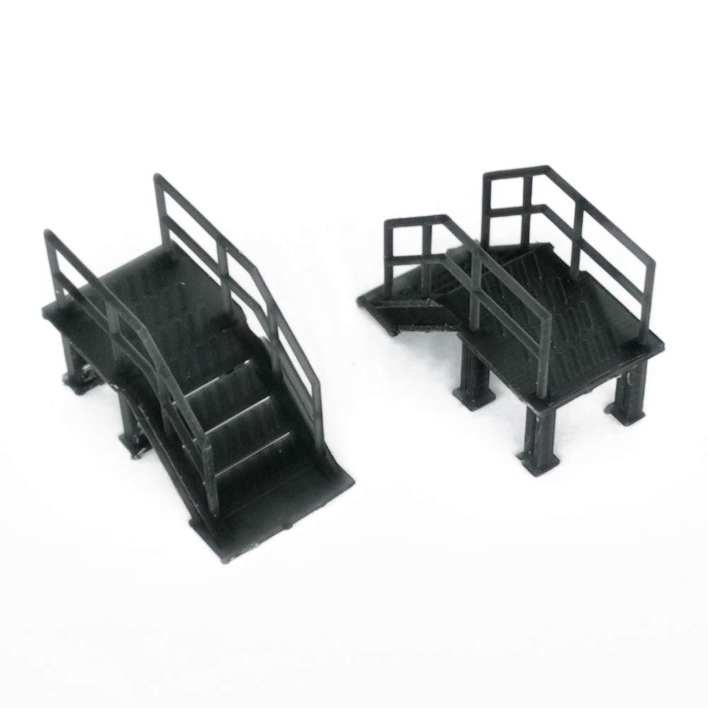 Outland Models Railroad Scenery Entrance Stairs Fencing(Wide) x2 1:87 HO Scale