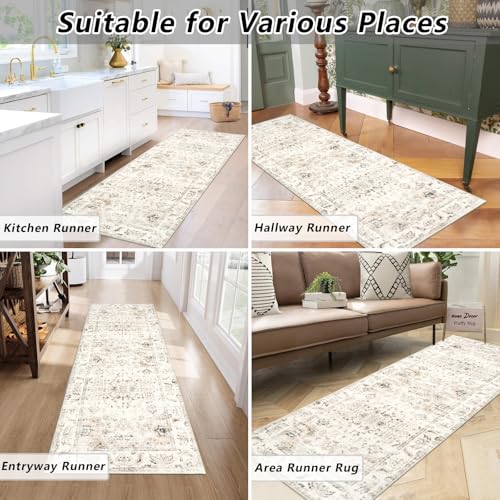 Homcomodar Vintage Runner Rugs for Hallway 65x180cm Washable Runner Rug Non Slip Grey Hall Runners for Entryway Kitchen Bedroom Launtry - Cosy Home Interiors Homcomodar Vintage Runner Rugs for Hallway 65x180cm Washable Runner Rug Non Slip Grey Hall Runners for Entryway Kitchen Bedroom Launtry - Image 5