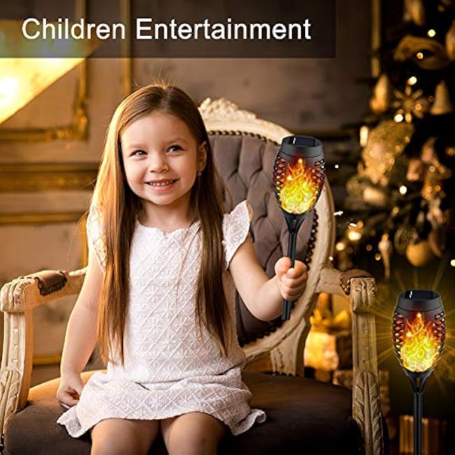 Kurifier Solar Lights Outdoor, 8Pack Solar Torch Light with Flickering Flame, Waterproof Solares Garden Light, Outdoor Solares Lights for Yard, Flame Torches for Outside Decor Decoration Patio Pathway