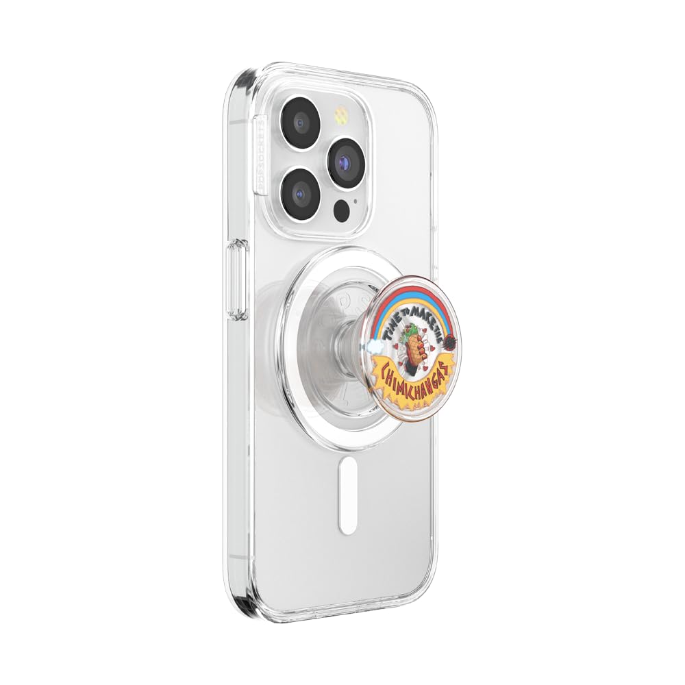 PopSockets Phone Grip for MagSafe, Secure Magnetic Phone Grip & Stand, Hands-Free Kickstand, Wireless Charging Compatible, Deadpool x Wolverine - Chimichangas