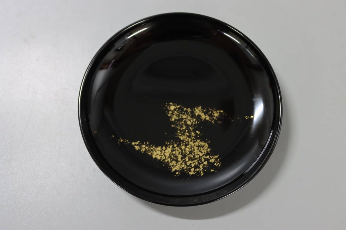 Amazon.co.jp: 輪島塗 天然木本漆 大向高洲堂 金彩銘々皿 5客 共