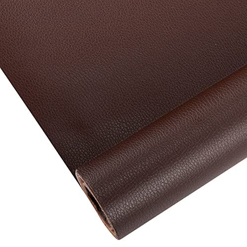 79”x 17” Large Leather Repair Patch for Couches- Self-Adhesive Leather Repair Tape for Sofa Car Seats Drivers Seat Vinyl Chairs Furniture Handbags Jackets Fix Tear (Dark Brown)