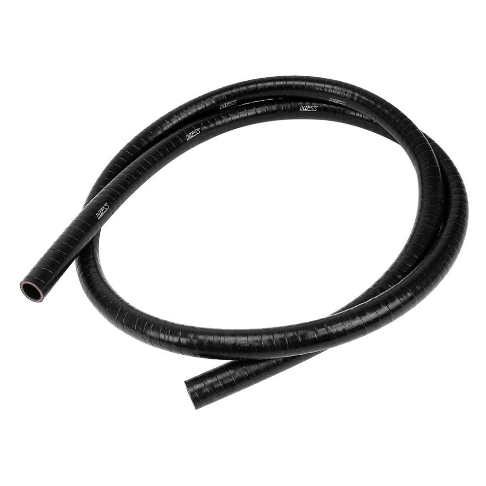 HPS 5/8"  16mm , FKM Lined Oil Resistant High Temperature Reinforced Silicone Hose 4 Feet Long Black