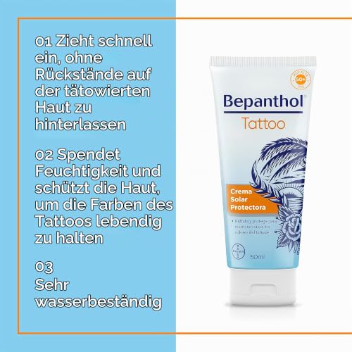 Bepanthol Tattoo Sun Cream 50, Sonnenschutz für Tattoos SPF50, 50 ml – Ansicht 5