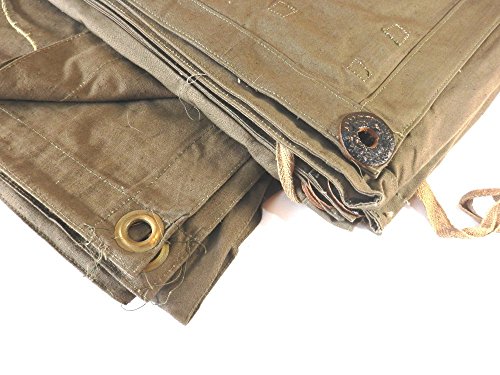 Made in USSR Original Soviet Canvas Poncho - Army Tent, WWII Type Soldier Field Raincoat - Russian Canvas Cloak Plash Palatka3