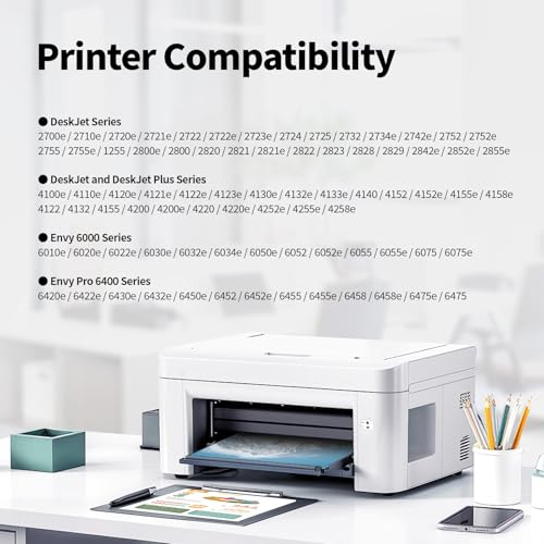 Image of 67XL Ink Cartridge Replacement for HP 67 67XL Black Color Combo Pack | for HP Deskjet 2755e 2700e 2752 2742e 4155e 4100e 4158e 4152e 4500 Envy 6055e 6055 6455 6455e 6452e Printer (2-Pack)