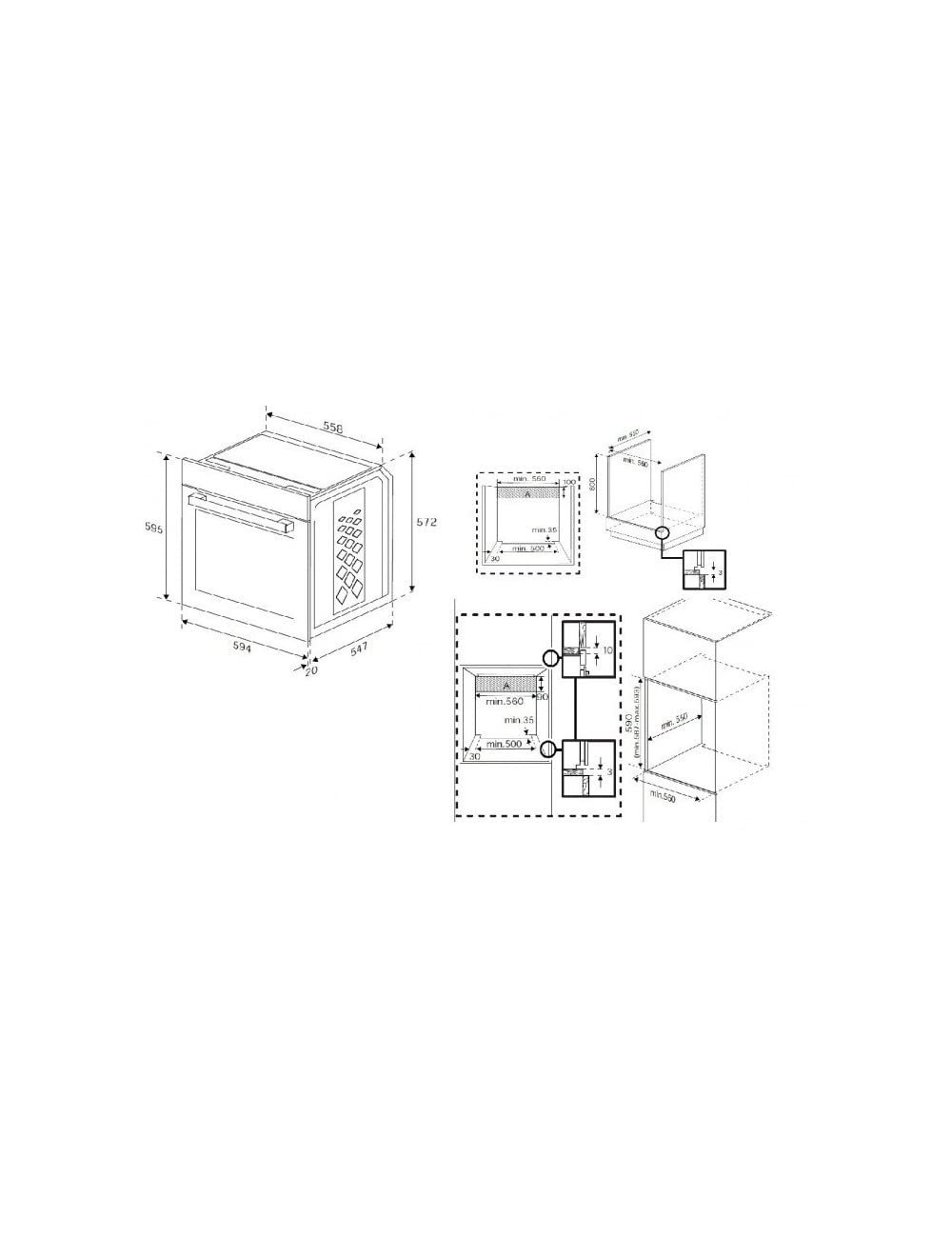 FORNO BBIS13300XPE 72L VETRO NERO PIROL. BEKO