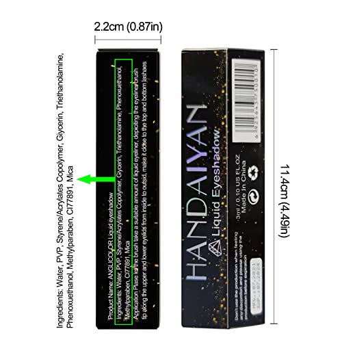 Anglicolor Diamond Glitter Liquid Eyeshadow, Glitter Eyeshadow, Lightweight Smooth, Shimmer Eyeshadow, Metals Gloss Sparkling Eyeliner Pen, Cosmetics Gift For Girls And Women 02(Dark Gold) #TOP5