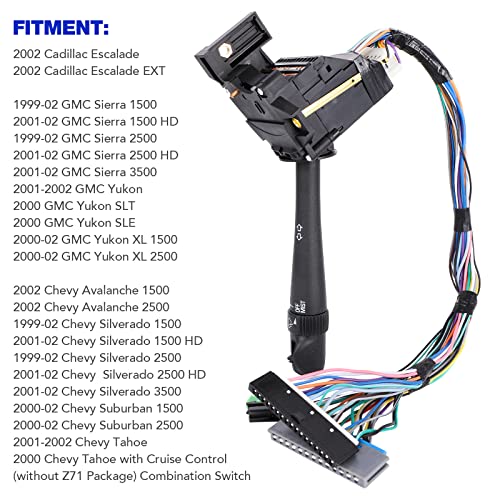 image for LCWRGS Multi-Function Combination Switch Replacement for 1999-2002 Che