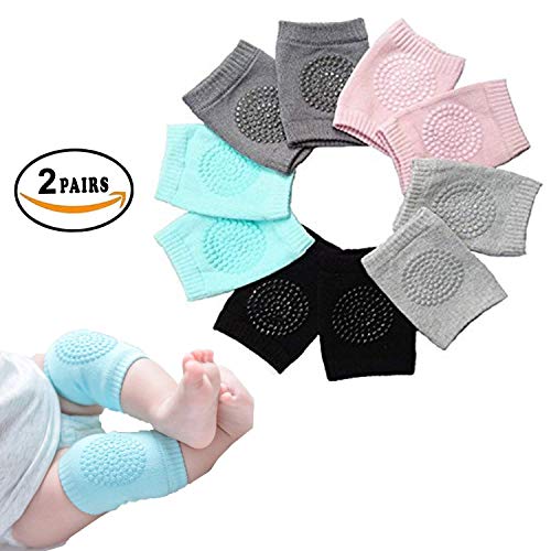 iKonbi Baby Crawling Anti-Slip Knee Pads, Unisex Baby Toddlers Knee Pads (Random Colour) Pair of 2