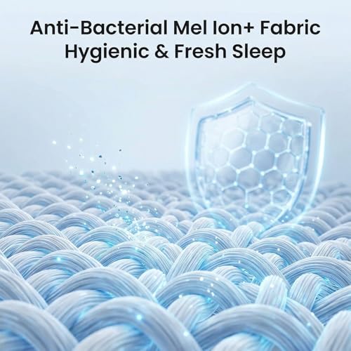 Image of ROMA PUF Pappy Dual Comfort Mattress | Anti Bacterial Mel Ion+ washabel Cover | Cooling Airwick 2D Layer | Ultimate Sleep Support | 7 Year Warranty (4 Inch, 72X72)