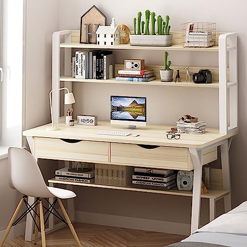 2. Scrivania extra-large: questa superficie offre una spaziosa area di lavoro e studio di (119,4 x 61 cm), perfettamente adatta al monitor del laptop o del PC. Il ripiano superiore a 2 livelli e la libreria sotto la scrivania offrono ampio spazio per riporre libri, piante, documenti, artigianato e foto di famiglia.
