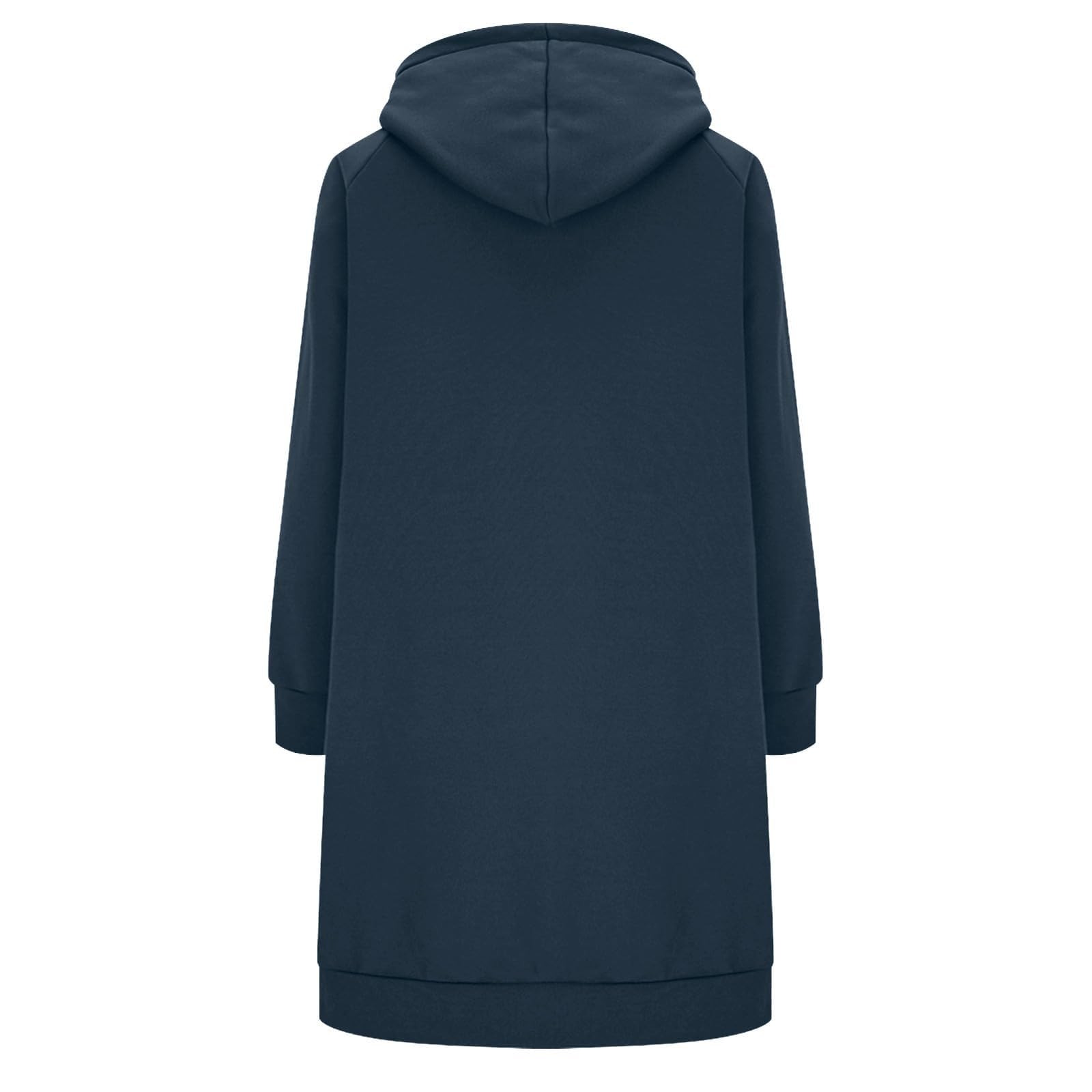 Generisch 2026 Abrigo largo con capucha de forro polar de talla grande para invierno chaqueta casual de corte entallado elegante y cómoda ropa exterior para uso diario