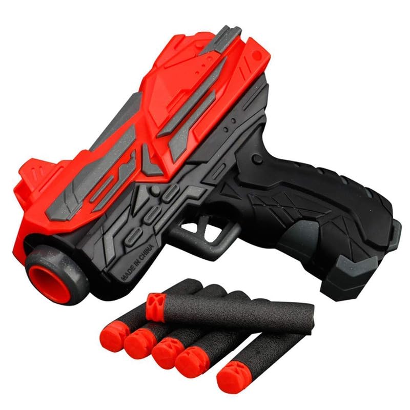 Image of Dual Foam Bullet Guns with 14 Free Bullets Soft Bullet Pistol Shooting Game for Kids (2 Pistol and 14 Bullet Included)