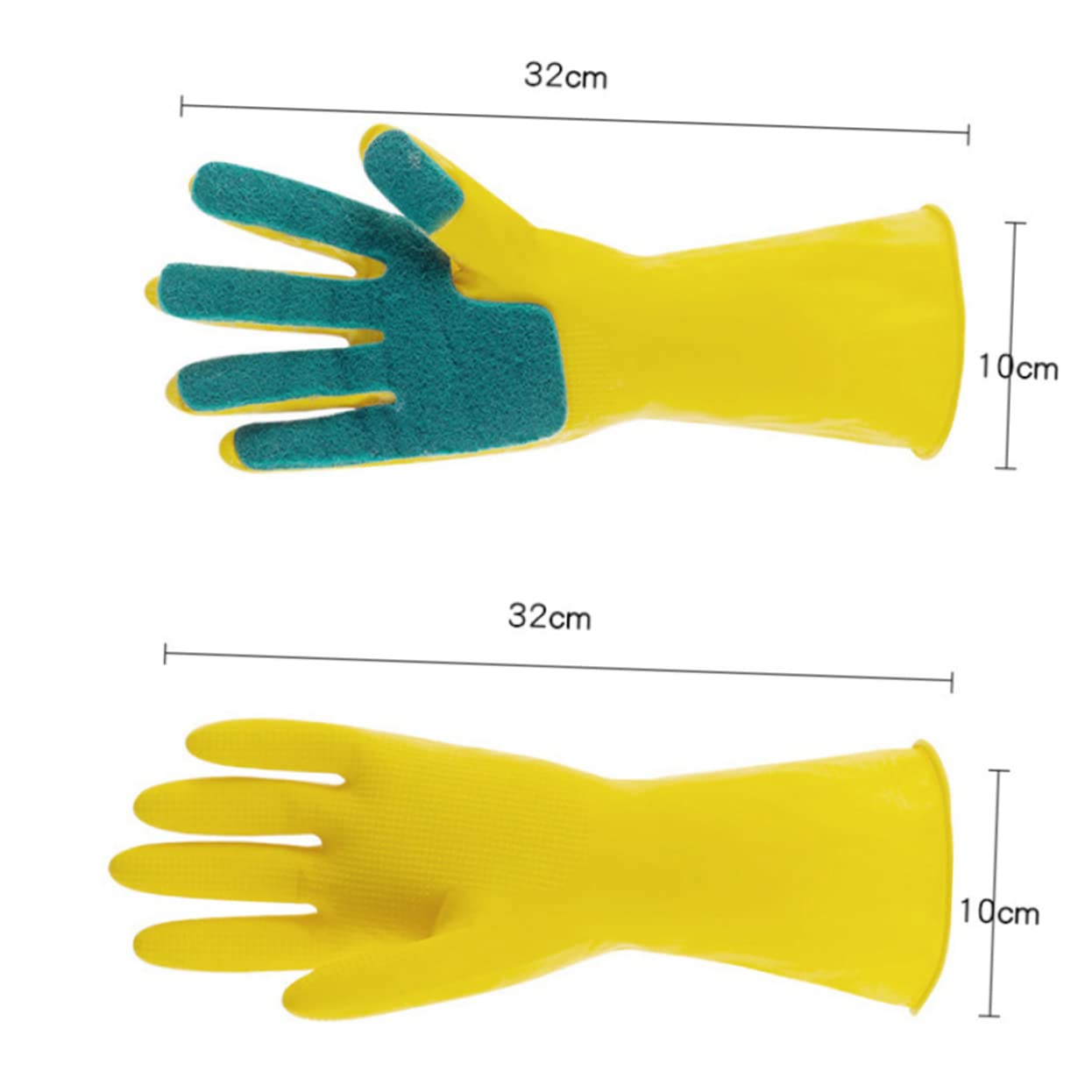 TOVINANNA 1Pair Scouring Pad Kitchen Cleaning Dishwashing with Absorbent Sponge for Home Use