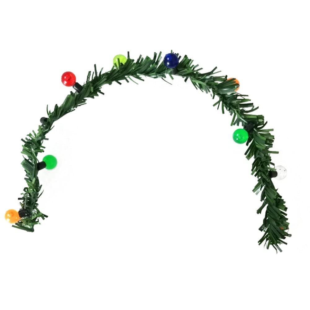 16Pcs Guirlande Miniature De Noël Mini Guirlande De Noël Suspendue Pour Fée Jardin Maison De Poupée Décoration D'arbre De Noël Pour La Faveur De Fête De