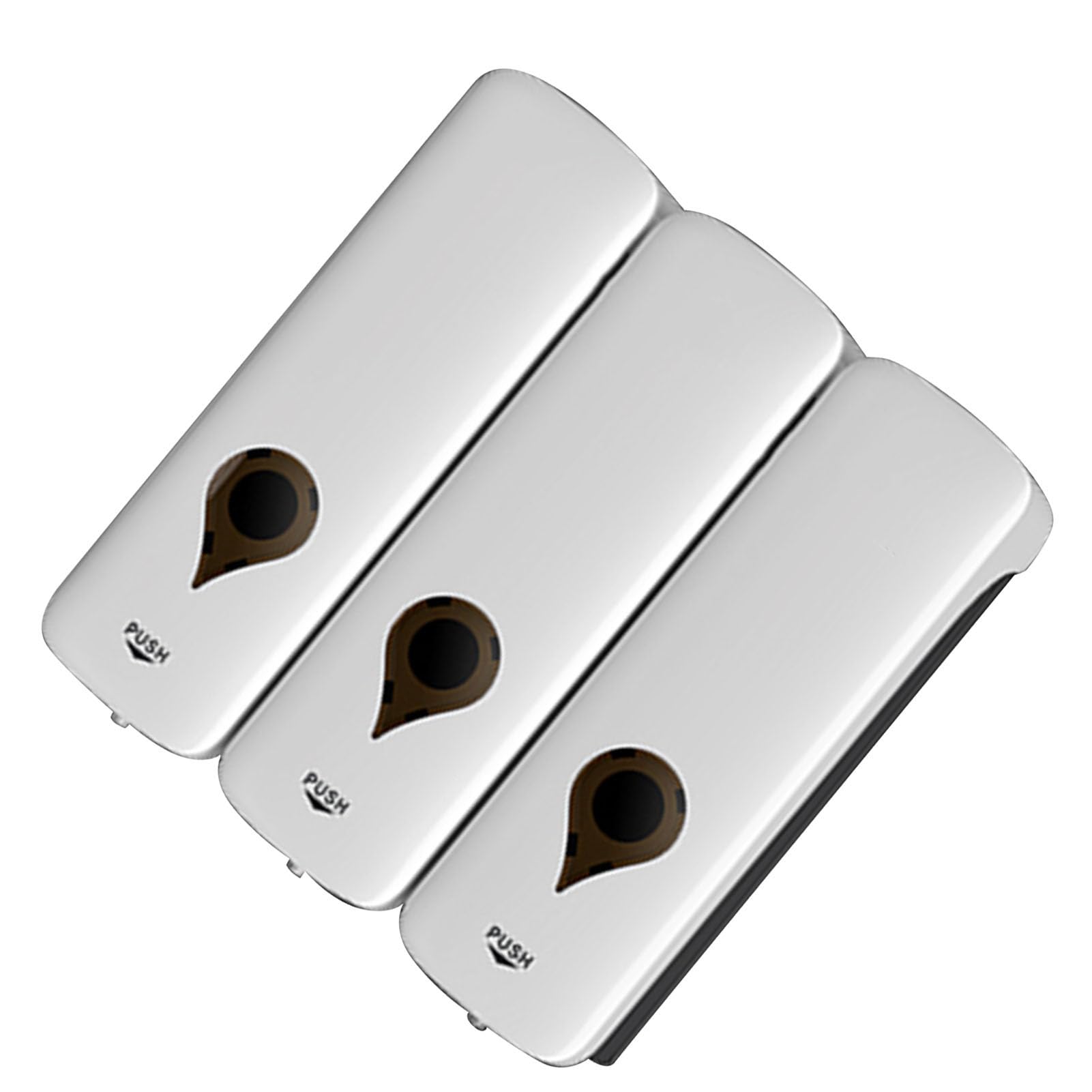 Jenngaoo Dispensador de jabon Manual de Pared 3x200ml, con Bomba antigoteo de plastico ABS Recargable para Bano Cocina