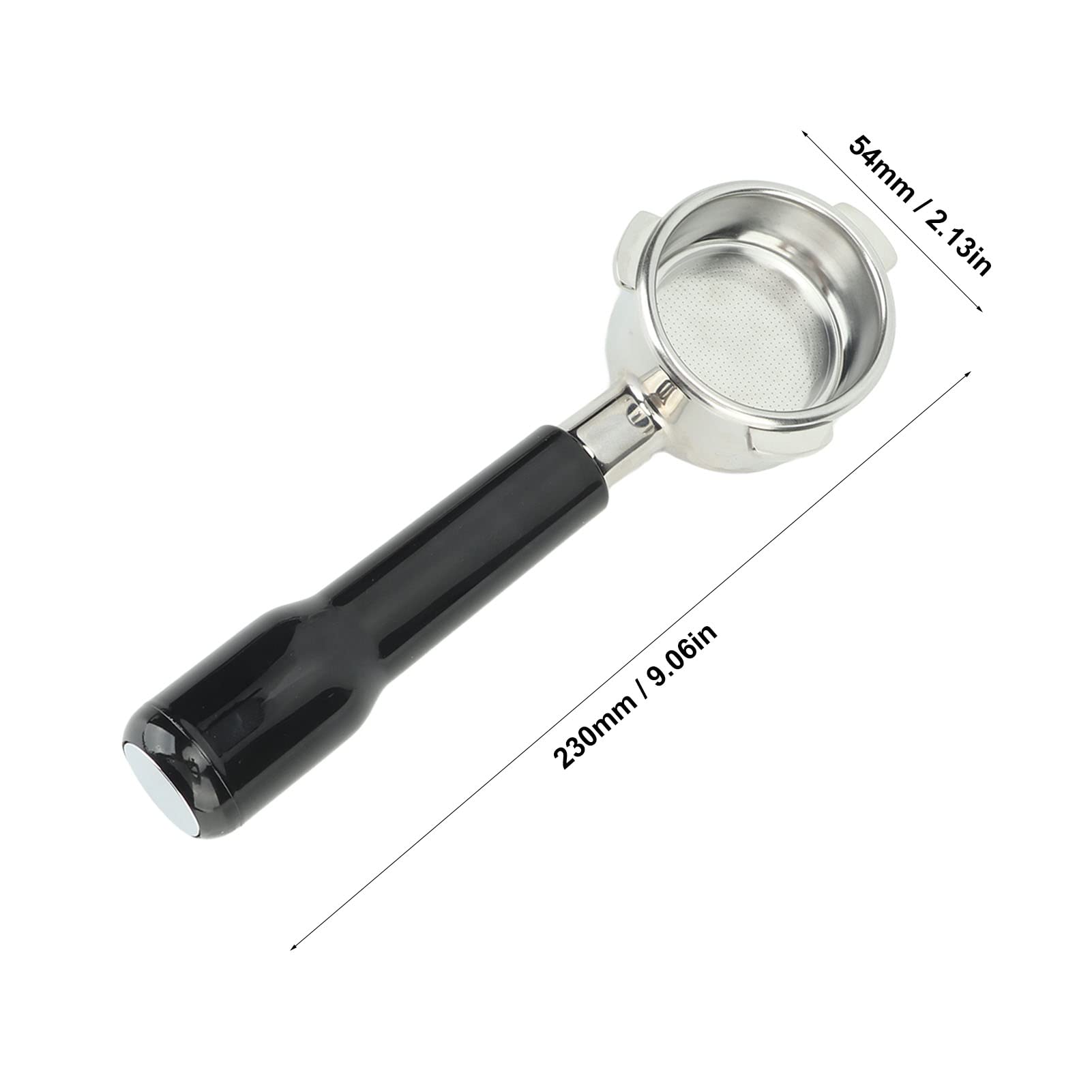 Bodenloser Wasserfilter 54mm Edelstahl - Verbessert Kaffeeextraktion, Ohne Boden, Adapter für Sage 8 870/880, Leicht zu Reinigen