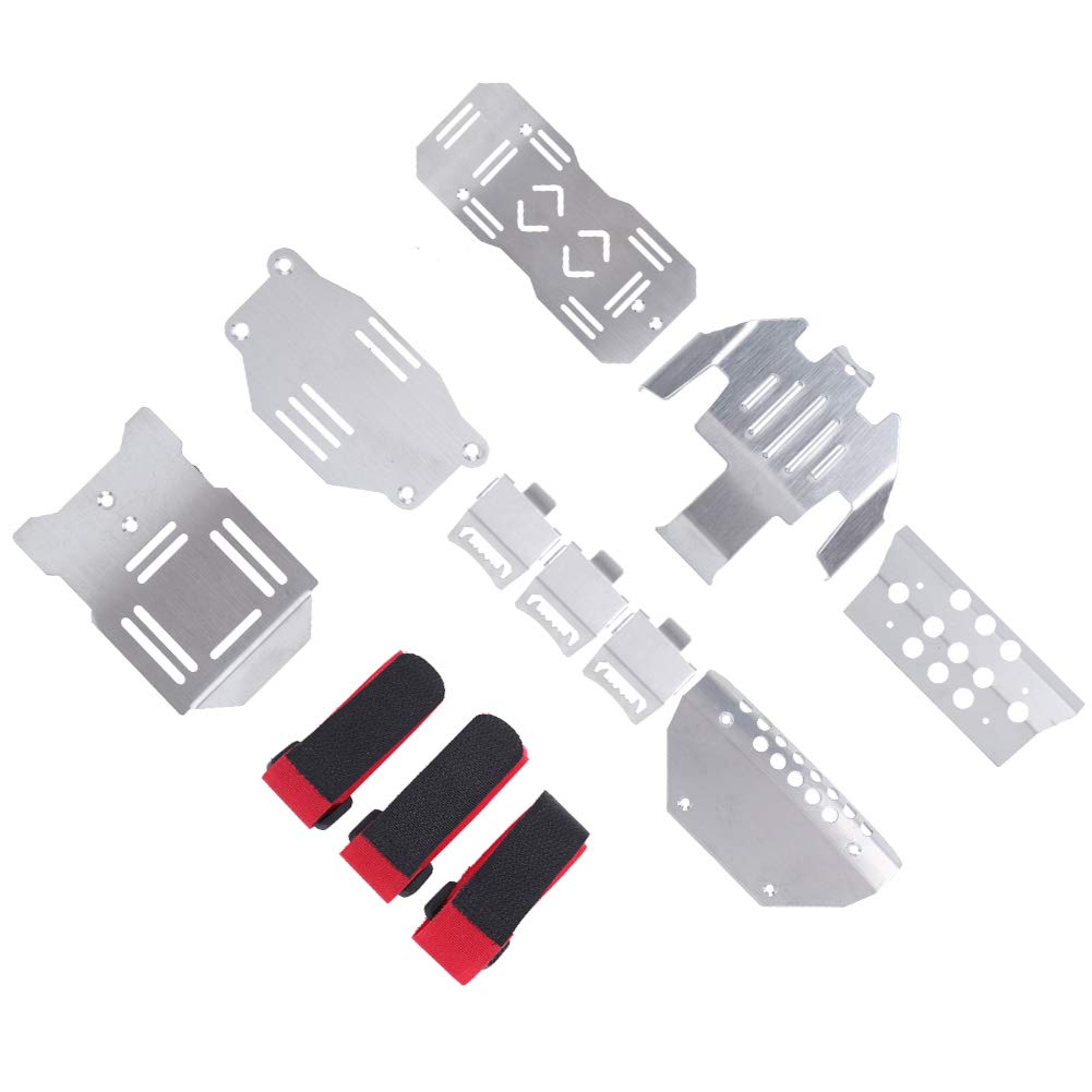 Generic Protector de Chasis de Acero Inoxidable para Modelo de Coche -6 G63 6X6 1/10 RC, Diseño Duradero, Protege el Chasis y el Eje de Transmisión, Incluye 8 Piezas con Accesorios