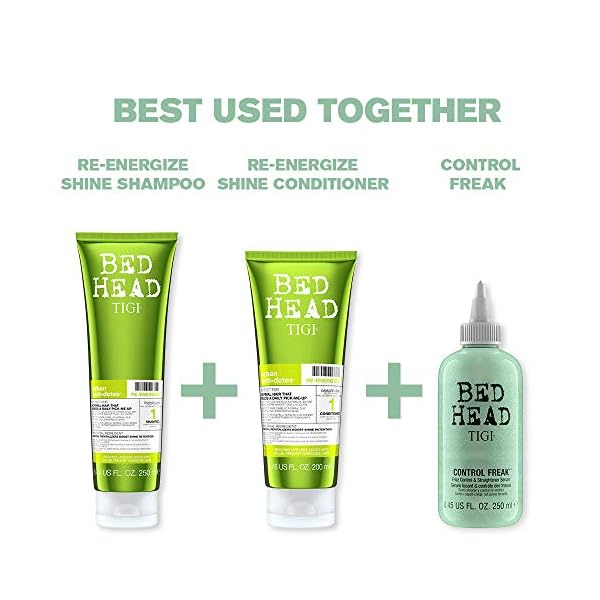 TIGI-Bed-Head-Control-Freak-Serum-Frizz-Control-and-Straightener-Clean-845-Fluid-Ounce TIGI Hair Serum For Curly or Frizzy Hair Control Freak Hair Care and Straightener 8.62 fl oz
