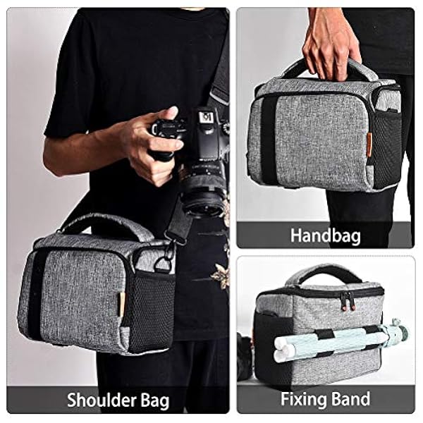 JHDFH Waterdichte Nylon Schouder Camera Tas DSLR Video Camera Tas Voor Lens Pouch Tas B500 P900 D90 D750 D7000 (Color : Black)