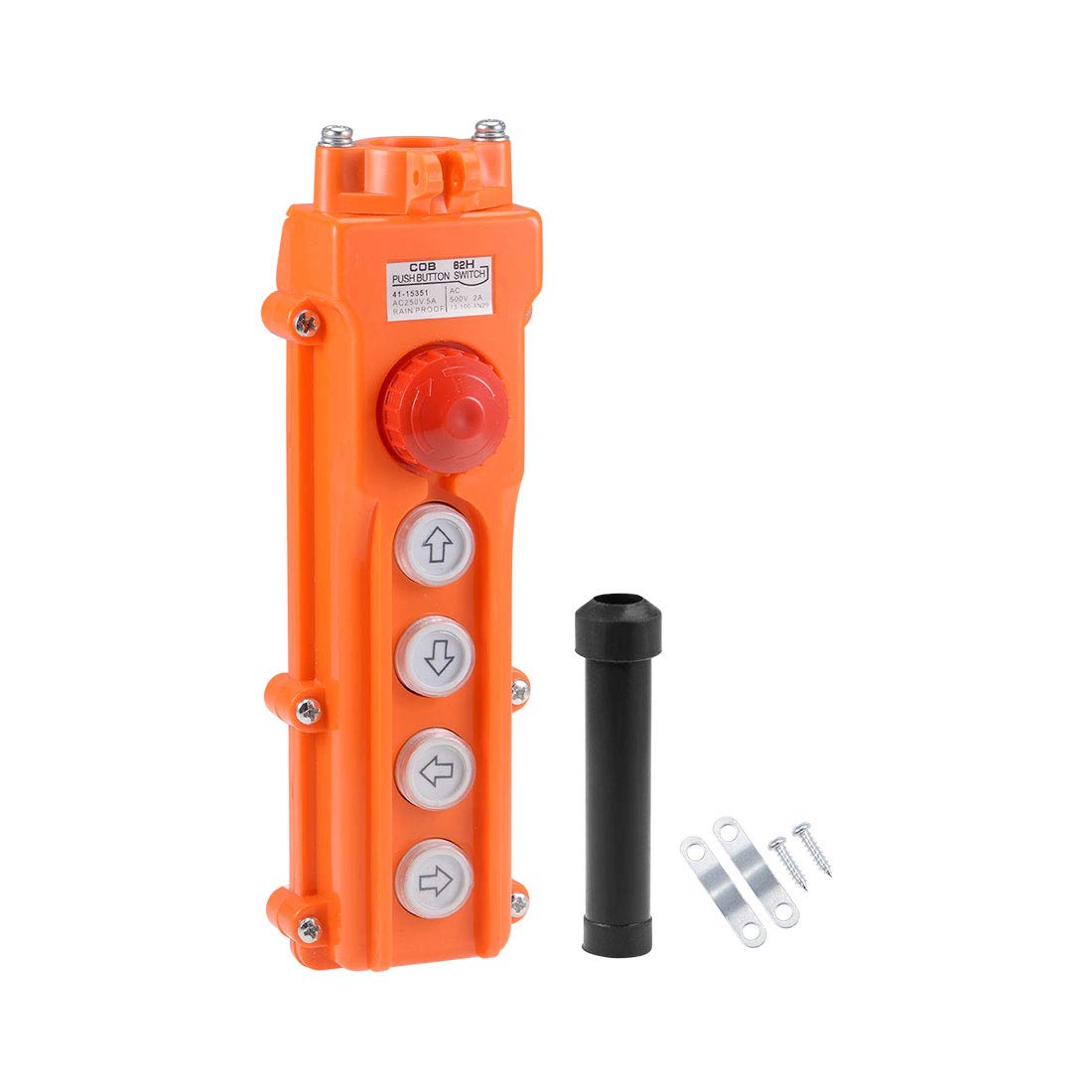 uxcell Hoist Crane Pendant Control Station Push Button Switch 4 Ways
