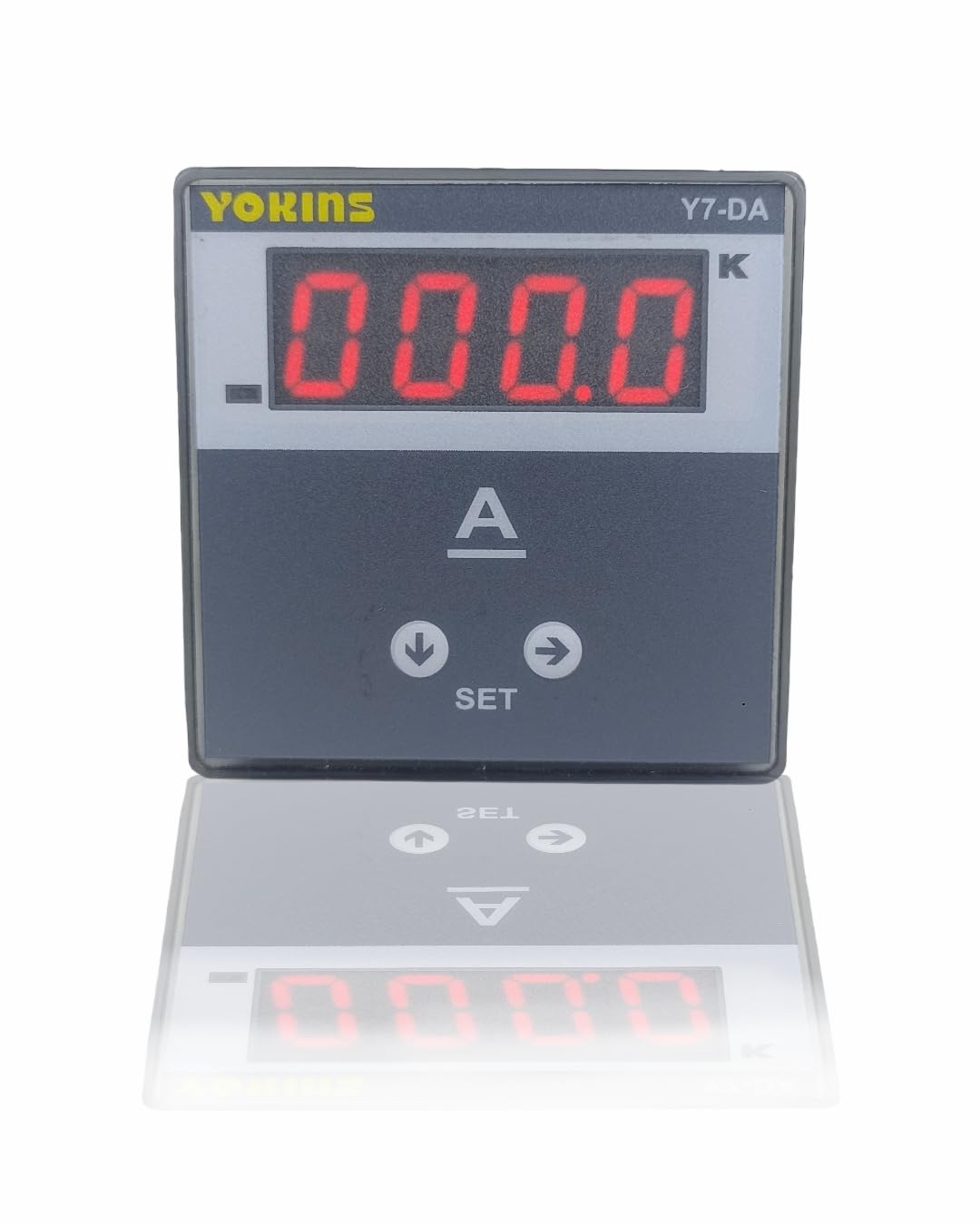 Yokins Y7-DA, Digital Ammeter DC-/75mV shunt selectable, for DC current measurement using shunt of any range, comes with One year Warranty (Size 72x72mm)